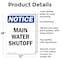 Signmission Main Water Shutoff, 12 in W x Rectangle, Aluminum OS-2PACK-NS-A-1218-V-14101 - alternate 6